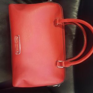 Genuine vegan red leather bag